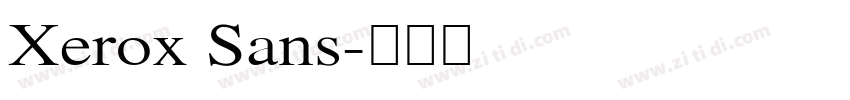 Xerox Sans字体转换